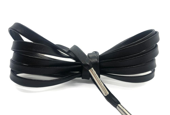 Leather Laces I Black with silver Aglets by One-Up